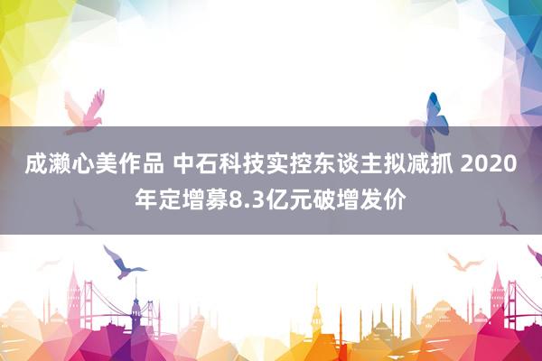 成濑心美作品 中石科技实控东谈主拟减抓 2020年定增募8.3亿元破增发价