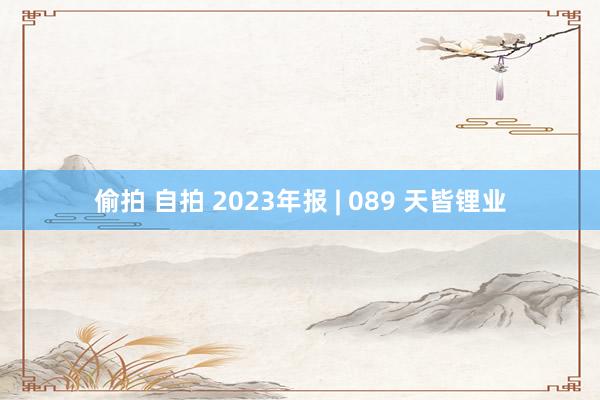 偷拍 自拍 2023年报 | 089 天皆锂业