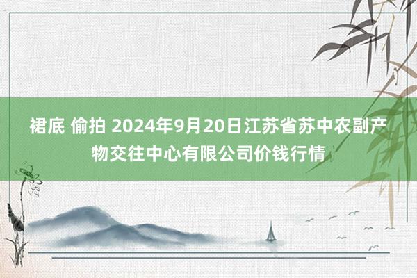 裙底 偷拍 2024年9月20日江苏省苏中农副产物交往中心有限公司价钱行情