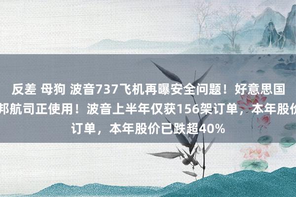 反差 母狗 波音737飞机再曝安全问题！好意思国：超40家番邦航司正使用！波音上半年仅获156架订单，本年股价已跌超40%