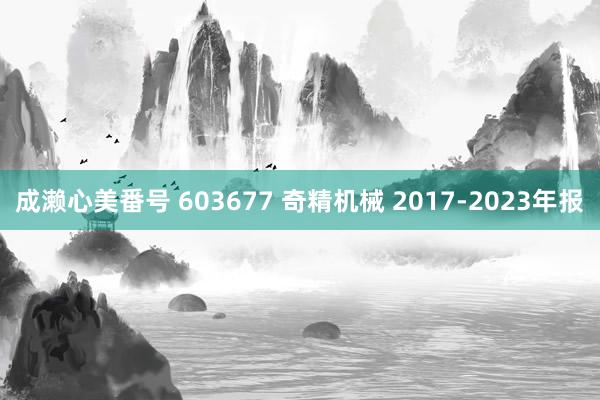 成濑心美番号 603677 奇精机械 2017-2023年报