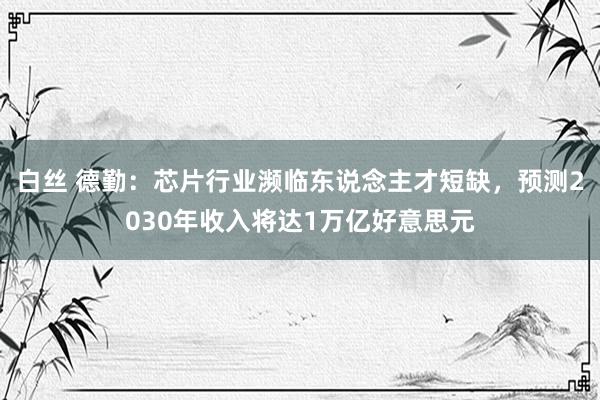 白丝 德勤：芯片行业濒临东说念主才短缺，预测2030年收入将达1万亿好意思元