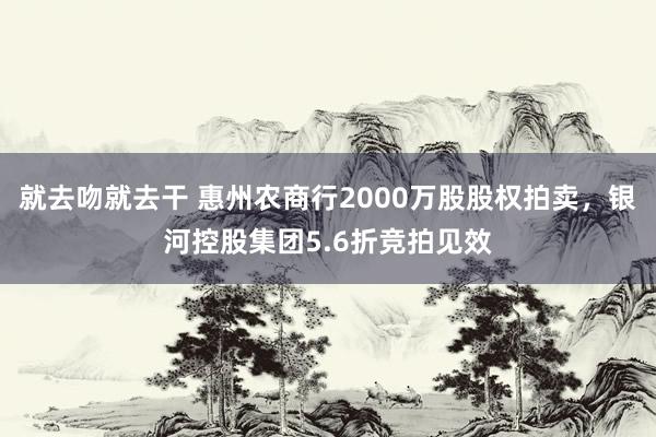 就去吻就去干 惠州农商行2000万股股权拍卖，银河控股集团5.6折竞拍见效