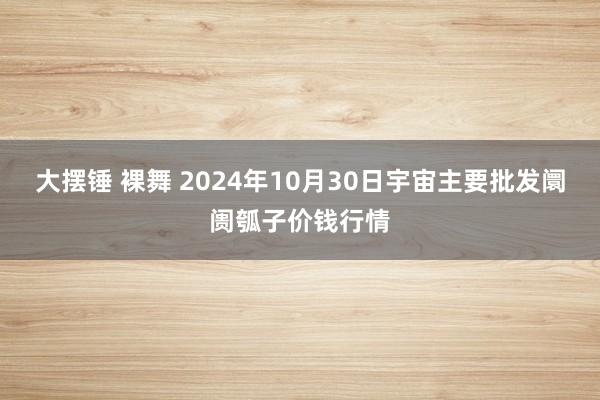 大摆锤 裸舞 2024年10月30日宇宙主要批发阛阓瓠子价钱行情