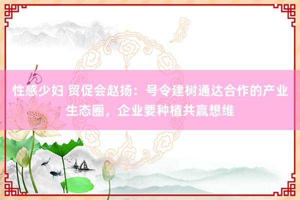 性感少妇 贸促会赵扬：号令建树通达合作的产业生态圈，企业要种植共赢想维