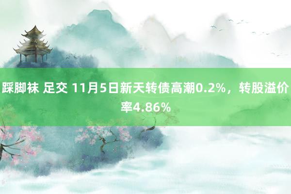 踩脚袜 足交 11月5日新天转债高潮0.2%，转股溢价率4.86%