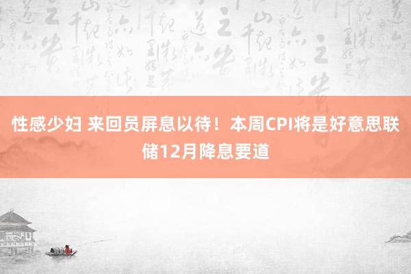 性感少妇 来回员屏息以待！本周CPI将是好意思联储12月降息要道