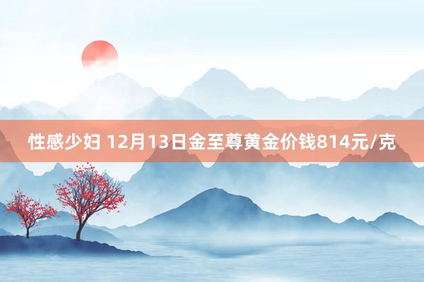 性感少妇 12月13日金至尊黄金价钱814元/克