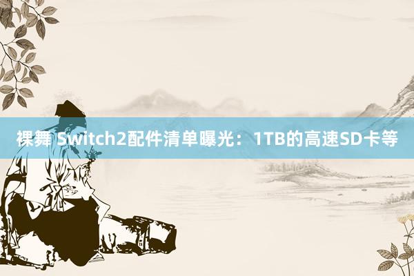 裸舞 Switch2配件清单曝光：1TB的高速SD卡等