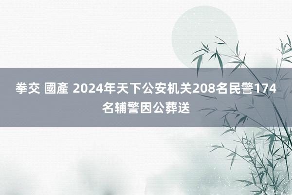 拳交 國產 2024年天下公安机关208名民警174名辅警因公葬送