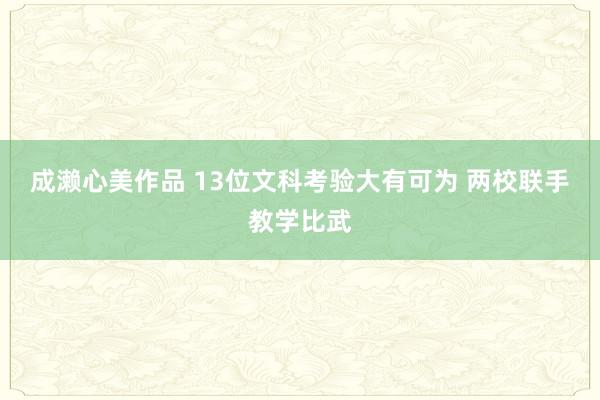 成濑心美作品 13位文科考验大有可为 两校联手教学比武