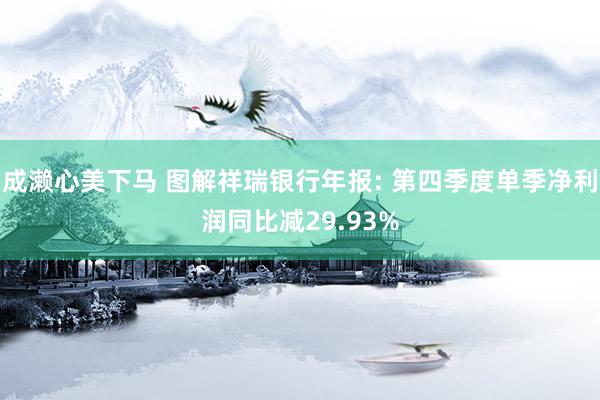 成濑心美下马 图解祥瑞银行年报: 第四季度单季净利润同比减29.93%