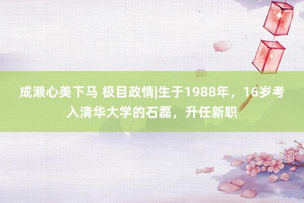 成濑心美下马 极目政情|生于1988年，16岁考入清华大学的石磊，升任新职